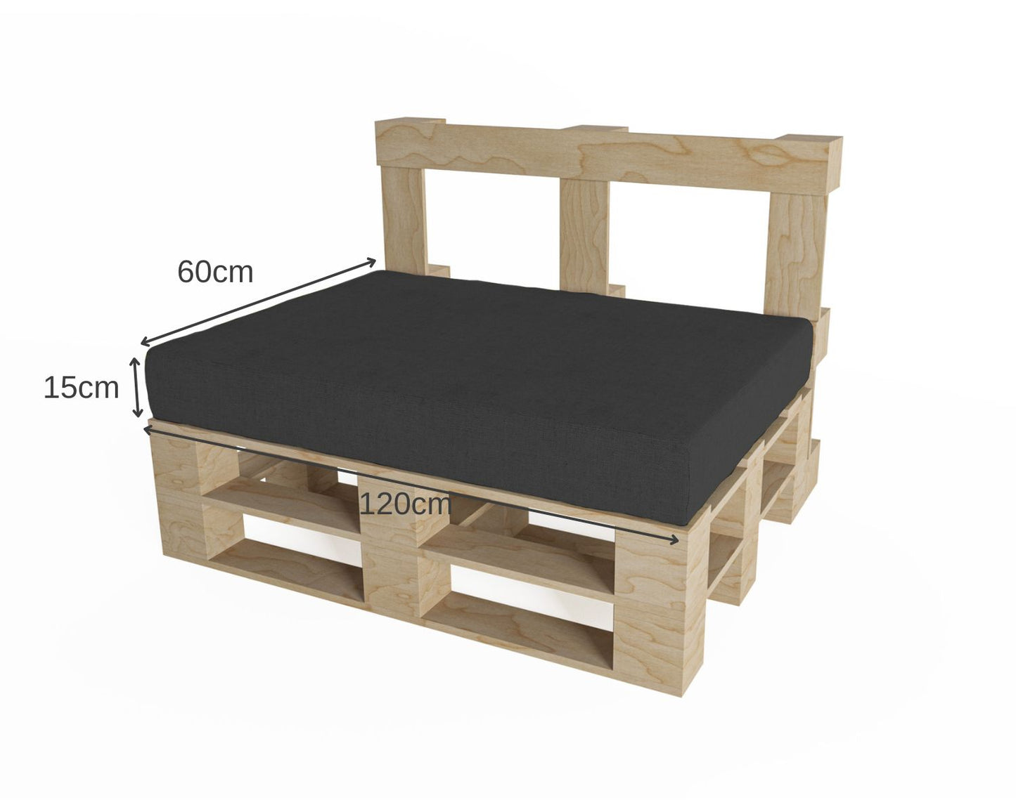 Pallet Pad Foam Flakes Pallet Cushion Pallet Upholstery Pallet Furniture Pallet Sofa Backrest Quilted Seat Cushion Removable Side Cushion Set
