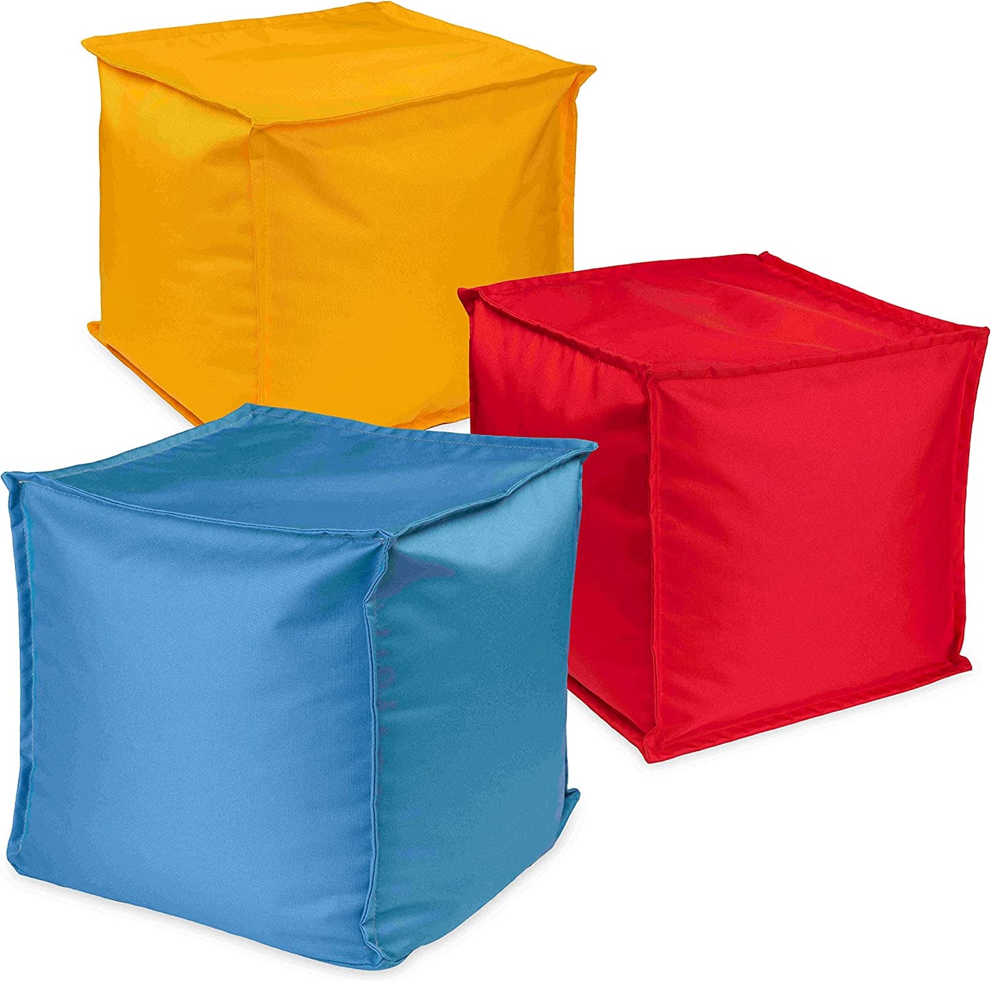Beanbag stool with EPS beads filling 40x40x40cm footstool pouf for children and adults