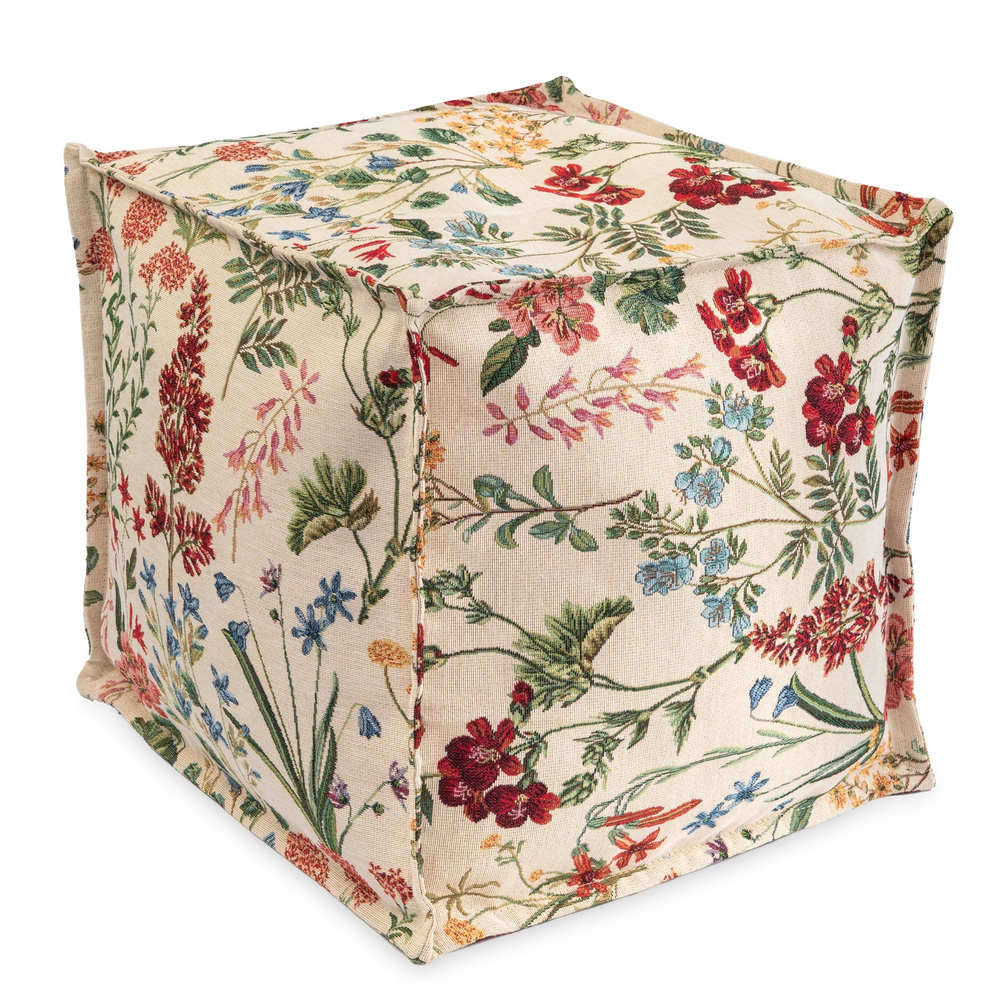 Beanbag pouf pouffe floral pattern spring theme Pouf with EPS filling with comfortable footrest